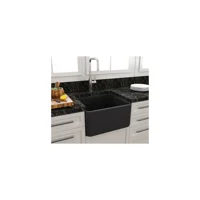 Bocchi Lavello 1136-020-0120-03 510 mm Damlalıksız Çok Yönlü Tek Gözlü Dikdörtgen Orta Seramik Eviye Mat Antrasit