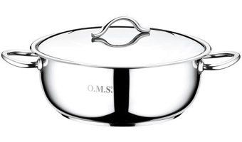 O.M.S 2 Parça 34 cm Bakır Basık Tencere
