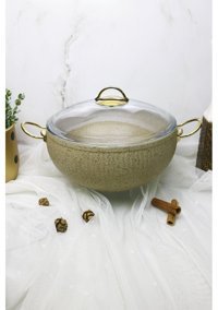 Evita İstiridye Gold 2 Parça 28 cm Granit Derin Tencere