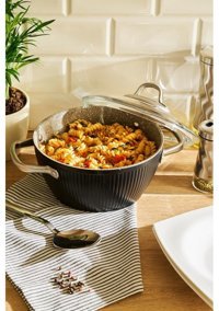 Emsan Sansa 2 Parça 22 cm Granit Derin Tencere