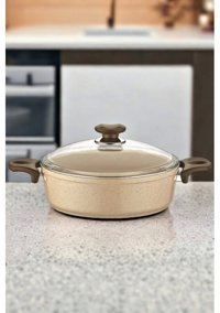 Tilbe Home 2 Parça 24 cm Granit Döküm Basık Tencere