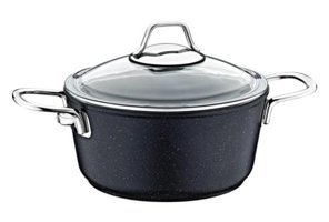 Olika Siyah İnci 2 Parça 22 cm Granit Tencere