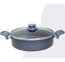 Dora 2 Parça 28 cm Döküm - Granit Basık Tencere