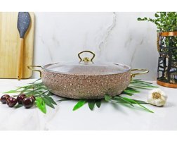 Evita Eco Gold 2 Parça 30 cm Granit Basık Tencere