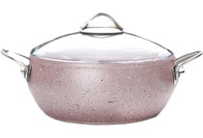 Falez Rose Line 2 Parça 24 cm Granit Derin Tencere