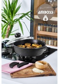 Amboss 2 Parça 30 cm Alüminyum Basık Tencere