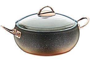O.M.S 3141 2 Parça 22 cm Döküm - Granit Derin Tencere