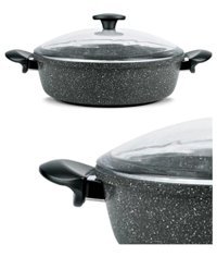 Tilbe Home 2 Parça 28 cm Granit Döküm Basık Tencere