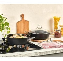 Amboss 2 Parça 30 cm Granit Basık Tencere