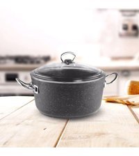 Güral Porselen Ametis 2 Parça 20 cm Granit Derin Tencere