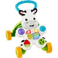Fisher Price Dld80 Zebralı 4 Tekerlekli 3 Kademeli Oyuncaklı Müzikli Yürüme Arkadaşı Yürüteç Çok Renkli