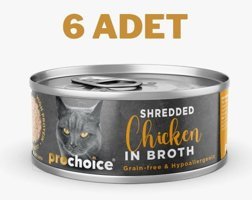 Pro Choice Deluxe Shredded Yetişkin Tavuk Ezme Yaş Kedi Maması 6x70 gr