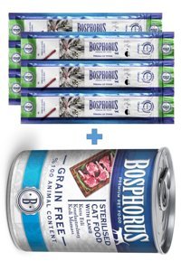 Bosphorus Premium Sticks Ödül Çubuğu Hediyeli Yetişkin Kısırlaştırılmış Kuzu Etli Parça Etli-Soslu Yaş Kedi Maması 415 gr