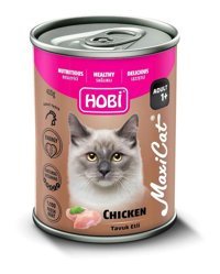 Hobi Maxicat Yavru Tavuk Kıyılmış Yaş Kedi Maması 20x400 gr