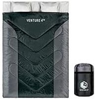 Venture 4TH -14 Derece Polyamid Dört Mevsim Kamp Çift Kişilik Yetişkin Uyku Tulumu Gri