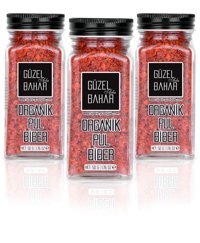 Güzel Ada Gıda Organik Acı Pul Biber Kavanoz 3x50 gr