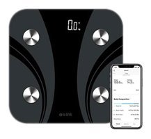 Silver Crest SL-SBS8 Yağ Ölçen Vücut Analizi Yapan Bluetoothlu Kas Ölçen Cam Dijital Akıllı Tartı Siyah