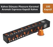 Kahve Dünyası Pleasure Karamel Aromalı Espresso 100'lü Kapsül Kahve