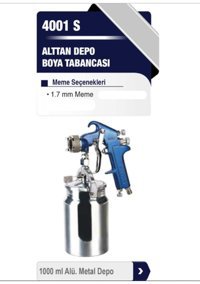 Proter Alttan Depolu Havalı Boya Tabancası