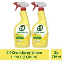Cif Sprey Krem Ultra Yağ Çözücü Yüzey Temizleyici 2x750 ml