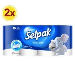 Selpak Hijyen 3 Katlı 2x16'lı Rulo Tuvalet Kağıdı