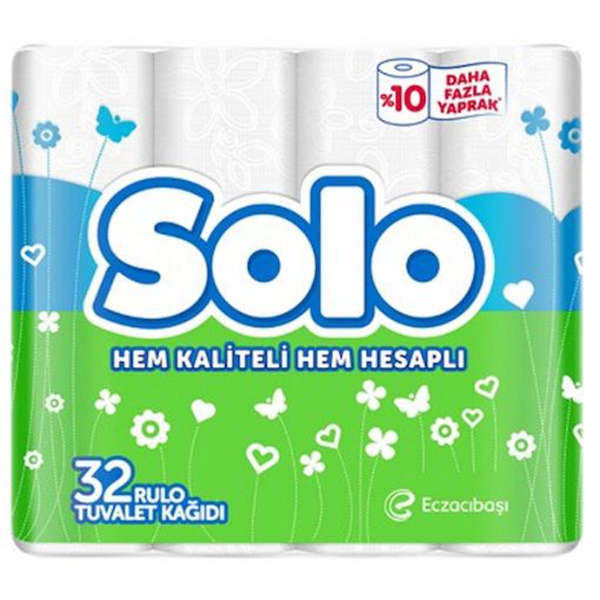 Solo Kaliteli Hesaplı 3 Katlı İçten Çekmeli 32'li Rulo Tuvalet Kağıdı