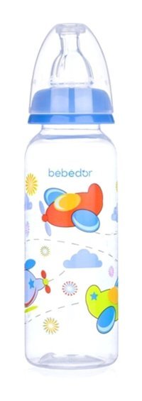 Bebedor 24302 Polipropilen Desenli Mavi Biberon 250 ml