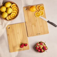 Emsan Master Chop Bambu Kahverengi İkili Kesme Tahtası