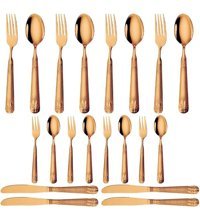 Hallow 20 Parça 4 Kişilik Çatal Kaşık Bıçak Takımı Rose Gold