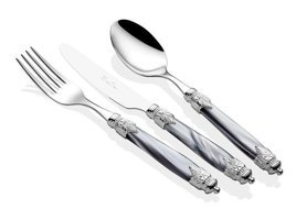 Rivadossi Arianna Chrome 75 Parça 12 Kişilik Çatal Bıçak Takımı Gümüş