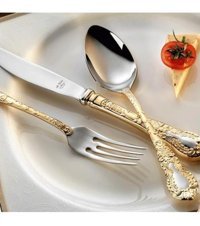 Aryıldız Prestige 89 Parça 12 Kişilik Çatal Kaşık Bıçak Takımı Altın