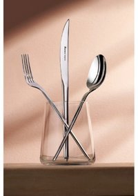 Karaca Gaia Elegance 84 Parça 12 Kişilik Çatal Kaşık Bıçak Takımı Gümüş