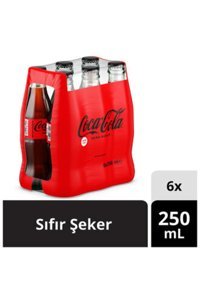 Coca Cola Şekersiz Şişe Kola 250 ml 30 Adet