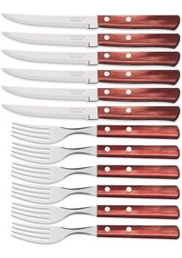 Tramontina Churrasco 12 Parça 6 Kişilik Çatal Bıçak Takımı Ahşap