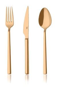 Hira 36 Parça 6 Kişilik Çatal Kaşık Bıçak Takımı Bronz
