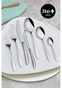 Karaca Athena Elegance 84 Parça 12 Kişilik Çatal Kaşık Bıçak Takımı Gümüş