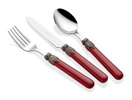 Rivadossi Classic 24 Parça 6 Kişilik Çatal Bıçak Takımı Bordo