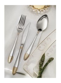Pierre Cardin Sabre 89 Parça 12 Kişilik Çatal Kaşık Bıçak Takımı Altın