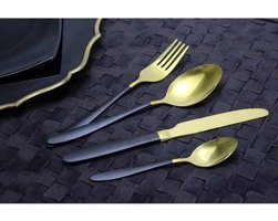 Tmall Home 16 Parça 4 Kişilik Çatal Kaşık Takımı Siyah