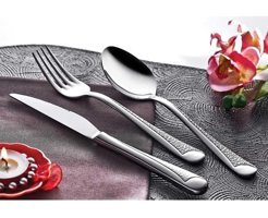 Kahramanlar Menekşe 90 Parça 12 Kişilik Çatal Kaşık Bıçak Takımı Çelik