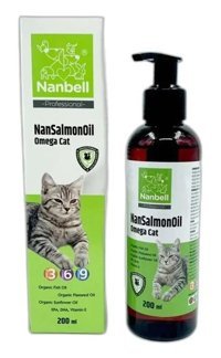 Nanbell Nansalmonoil Omega E Vitamini Bağışıklık Güçlendirici Yetişkin Kedi Vitamini Damla 200 ml