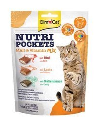 Gimcat Nutripockets B Vitamini E Vitamini Multivitamini Tüy Dökme Yetişkin Kedi Vitamini Gevrek 150 gr