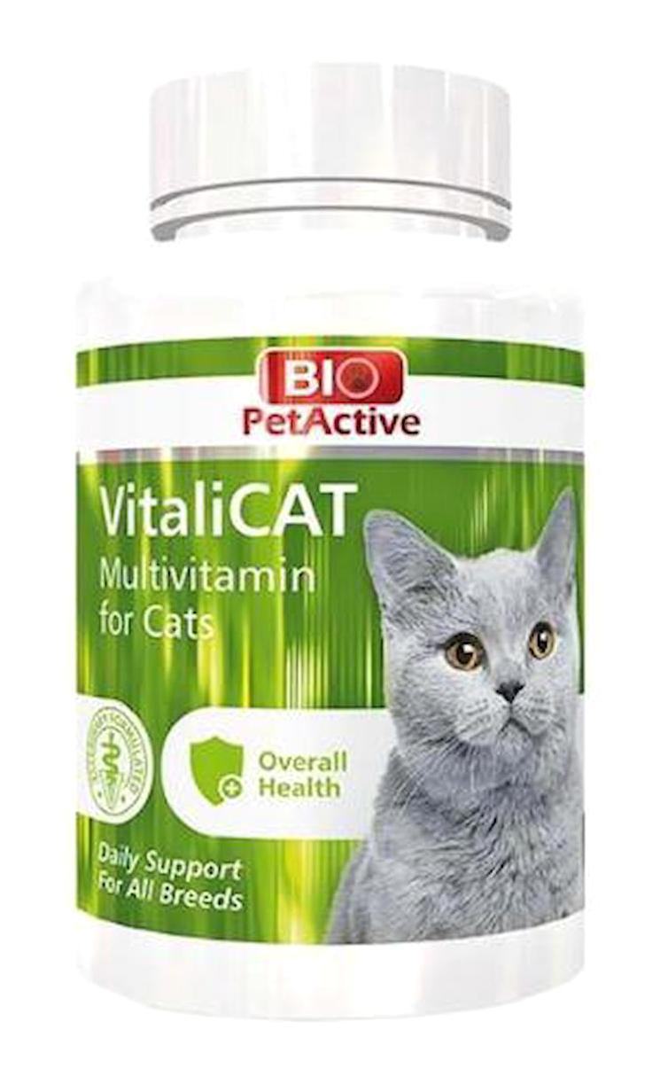 Bio PetActive Vitalicat B Vitamini Multivitamini Bağışıklık Güçlendirici Yetişkin Kedi Vitamini Tablet 75 gr