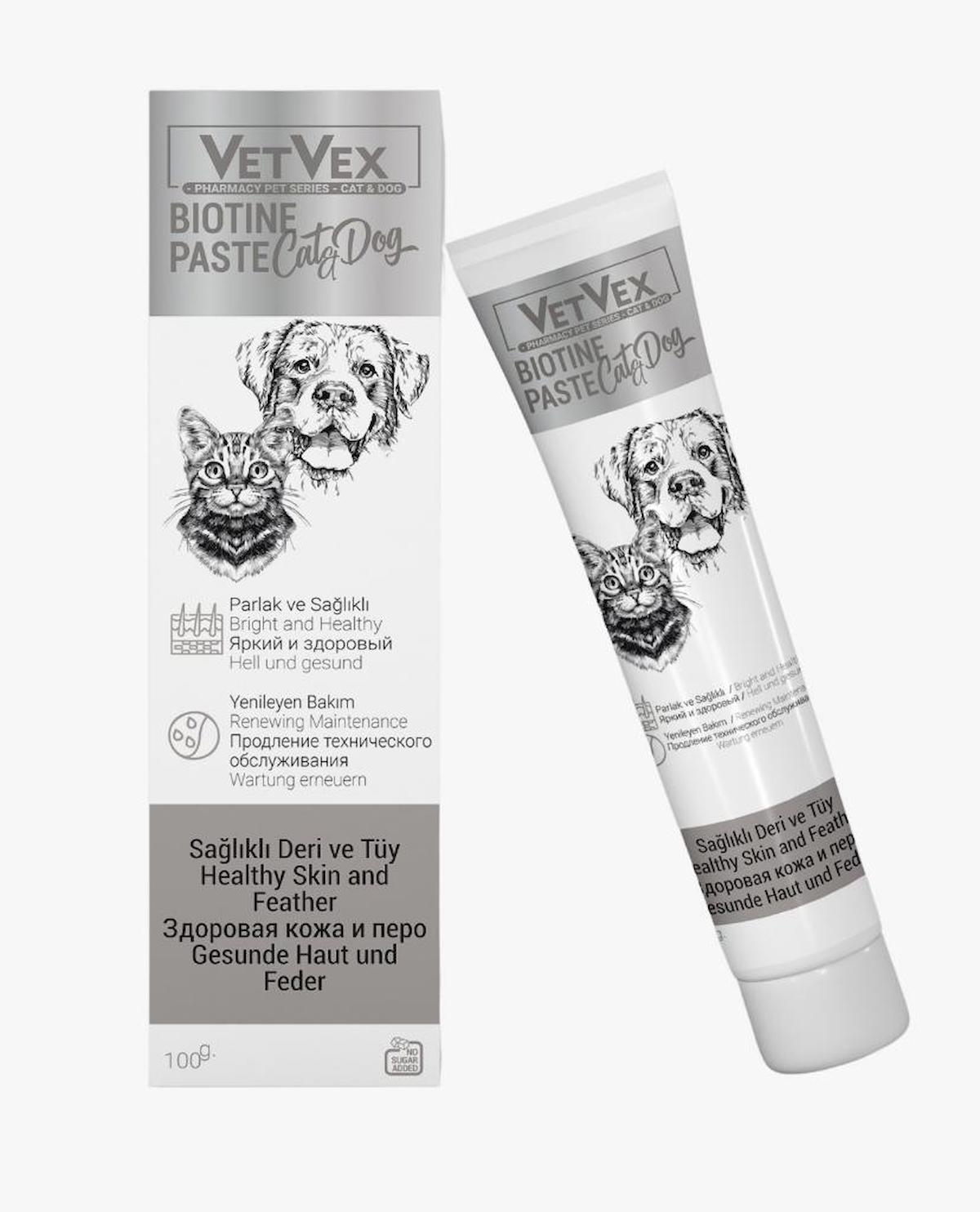 Vetvex Biotin B Vitamini Tüy Dökme Yetişkin Kedi Vitamini Macun 100 gr