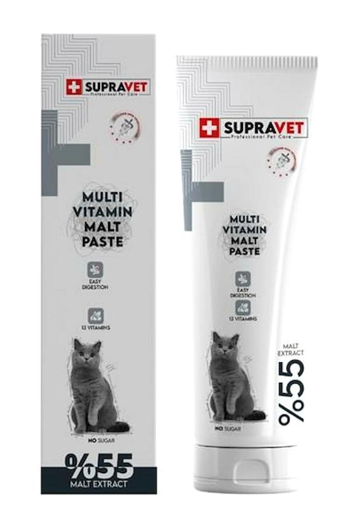 Supravet E Vitamini Multivitamini Bağışıklık Güçlendirici Yetişkin Kedi Vitamini Macun 100 gr