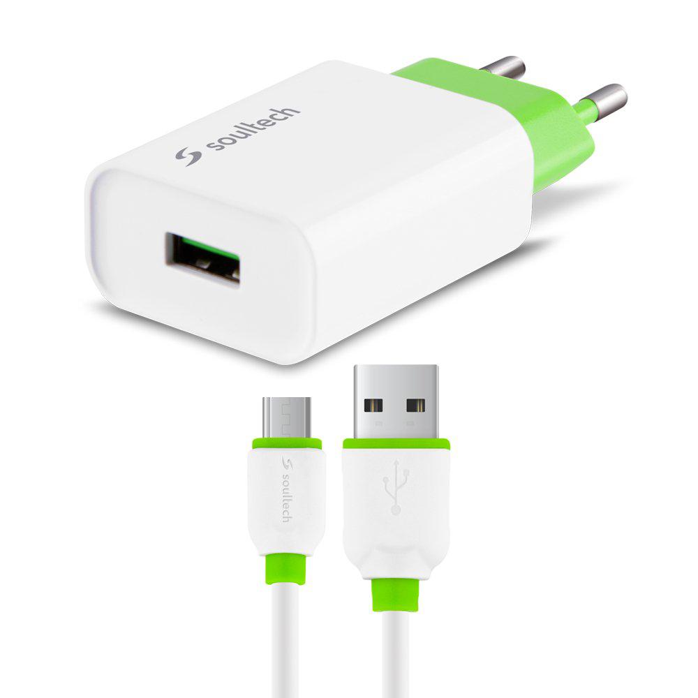 Soultech SC212B Universal USB Kablolu  15 W Şarj Aleti Beyaz