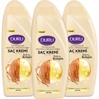 Duru Parlaklık Veren Badem Kolajen Saç Kremi 3 x 500 ml