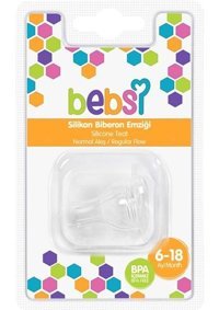 Bebsi Silikon 6+ Ay Orta Akış Dar Ağızlı Damaklı Biberon Emziği
