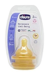 Chicco WB BİBERN Kauçuk Yenidoğan 2+ Ay Yavaş Akış Dar Ağızlı Biberon Emziği