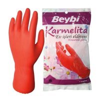 Beybi Karmelita Kırmızı Small 25 Çift Bulaşık Eldiveni
